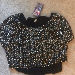 COPY - L/XL Gold Sequin Crop Top